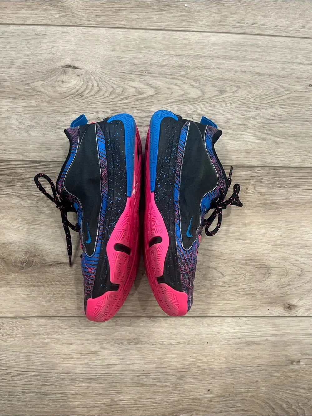 Nike Zoom Freak 5 Baskerball Shoes Black, Blue & Pink Athletic Sneakers